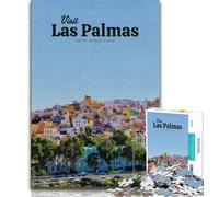 Puzzles pour Adultes 1000 pièces Visite de Las Palmas, Jeu éducatif et Stimulant pour Toute la Famille pour Anniversaire et Noël (38x26cm)