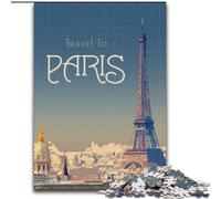 Puzzles pour Adultes 1000 pièces Visite de Paris, Jouets Anti-Stress, Cadeaux d'anniversaire et Cadeaux Uniques pour Les 14 Ans et Plus 50x75cm