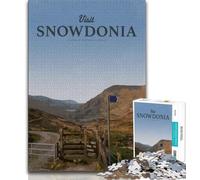 Puzzles pour Adultes 1000 pièces Visite de Snowdonia, Staycation Kill Time, Cadeaux pour Amis et Famille à partir de 14 Ans 38x26cm