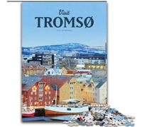 Puzzles pour Adultes 1000 pièces Visite de Tromso, Jouets éducatifs et éducatifs, Jeux familiaux, Anniversaires et Cadeaux Uniques 26x38cm