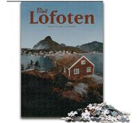 Puzzles pour Adultes 1000 pièces Visite des îles Lofoten, Jouets éducatifs et éducatifs, Jeux familiaux, Cadeaux d'anniversaire Uniques 26x38cm