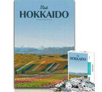 Puzzles pour Adultes 1000 pièces Visite Hokkaido, Staycation Kill Time, Cadeaux pour Amis et Famille à partir de 14 Ans 38x26cm