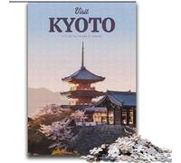 Puzzles pour Adultes 1000 pièces Visite Kyoto Jeu Familial Soulagement du Stress Défi Difficile Convient aux Couples (38x52cm) 1000 pièces