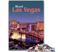 Puzzles pour Adultes 1000 pièces Visite Las Vegas, Jouet éducatif et décompressant, Cadeau d'anniversaire (50x75cm)