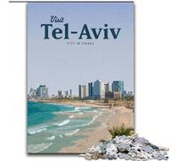 Puzzles pour Adultes 1000 pièces Visite Tel Aviv, Jouets éducatifs et éducatifs, Jeux familiaux, Anniversaires et Cadeaux Uniques 50x75cm