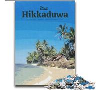 Puzzles pour Adultes 1000 pièces Visitez Hikkaduwa Jouets éducatifs Décoration intérieure Unique et Cadeaux pour Les 14 Ans et Plus (38x52cm) 1000 pièces