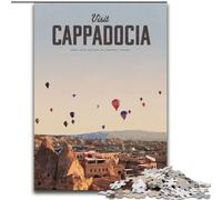Puzzles pour Adultes 1000 pièces Visitez la Cappadoce Difficile à compléter mais Amusant et Humoristique avec Affiche et Feuille de Questions correspondantes (26x38cm) 1000 pièces