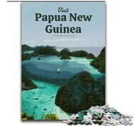 Puzzles pour Adultes 1000 pièces Visitez la Papouasie-Nouvelle-Guinée Difficile à compléter mais Amusant et Humoristique Anniversaire et Cadeaux Uniques (26x38cm) 1000 pièces