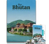 Puzzles pour Adultes 1000 pièces : Visitez Le Bhoutan, Jeu éducatif et Stimulant pour Toute la Famille, pour Les Anniversaires et Noël (75x50cm)