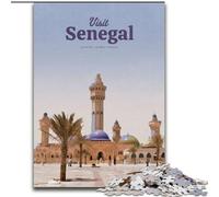 Puzzles pour Adultes 1000 pièces Visitez Le Sénégal, Jouets éducatifs et éducatifs, Cadeaux d'anniversaire Uniques pour Les 14 Ans et Plus 50x75cm