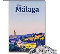 Puzzles pour Adultes 1000 pièces Visitez Malaga Jeu Familial Anti-Stress Défi Difficile Collection d'artistes, Beaux-Arts (26x38cm) 1000 pièces