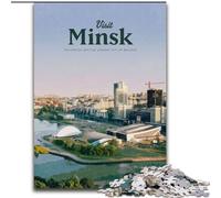 Puzzles pour Adultes 1000 pièces Visitez Minsk, Aidez Le Cerveau à exercer des Jouets addictifs pour cultiver la Patience Décoration Parfaite 50x75cm