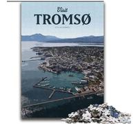 Puzzles pour Adultes 1000 pièces Visitez Tromso, Jouets éducatifs et éducatifs, Cadeaux d'anniversaire Uniques pour Les 14 Ans et Plus, 75x100cm