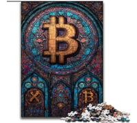 Puzzles pour Adultes 1000 pièces Vitrail Bitcoin, Jeux, Jouets, Cadeaux d'anniversaire Uniques pour Les Enfants de 14 Ans et Plus (Taille 50x75cm)