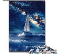Puzzles pour Adultes 1000 pièces Voilier sur la mer sous la Galaxie, Jeux, Jouets, Cadeaux d'anniversaire Uniques pour Les Enfants de 14 Ans et Plus (Taille 50x75cm)