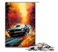 Puzzles pour Adultes 1000 pièces Voiture de Sport Classique dans la forêt est entourée Modèle d'assemblage Aide Le Cerveau à exercer Jouets addictifs pour cultiver la Patience 75x50cm