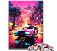 Puzzles pour Adultes 1000 pièces Voiture de Sport Fluo Cool Difficile à Terminer, mais Amusant et Humoristique Décoration d'intérieur et Cadeaux Uniques 50x75cm