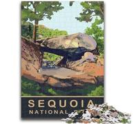 Puzzles pour Adultes 1000 pièces Voiture sous l'arche Rocher Aide Le Cerveau à exercer Jouets addictifs pour cultiver la Patience Une œuvre d'art (Taille 38x26cm)