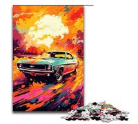Puzzles pour Adultes 1000 pièces Voitures entourées d'éclaboussures De Nombreux Jouets de décoration pour la Maison colorés À Offrir en Cadeau pour Toute la Famille 75 x 50 cm