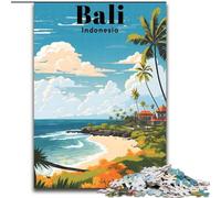 Puzzles pour Adultes 1000 pièces Voyage à Bali en Indonésie, adaptés aux Personnes de 14 Ans et Plus Difficile à réaliser mais Amusant et Humoristique Superbe Cadeau 50x75cm