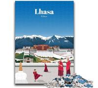 Puzzles pour Adultes 1000 pièces Voyage au Tibet, Jeu éducatif Familial, à Offrir en Cadeau à Toute la Famille, à partir de 14 Ans (Taille 50x75cm)