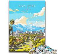 Puzzles pour Adultes 1000 pièces, Voyage Difficile en Californie à San José, idéal comme Cadeau pour Toute la Famille, adapté aux Enfants de 14 Ans et Plus (26x38cm)
