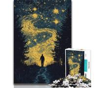 Puzzles pour Adultes 1000 pièces Voyageur du Ciel Nocturne, Jeu Stimulant, idéal comme Cadeau pour Toute la Famille 38x26cm