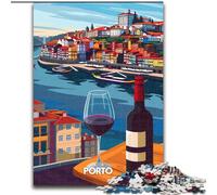 Puzzles pour Adultes 1000 pièces, Vues Difficiles sur Les vins de Porto, pour et à partir de 14 Ans, Jouets éducatifs et éducatifs, Jeux en Famille, Cadeau d'anniversaire 26x38cm