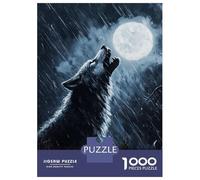 Puzzles pour Adultes 1000 Pièces Werewolf Howling in Rain Puzzle pour Adultes Jeu De Réflexion Assembler Le Motif Idée Cadeau Unique pour Un Anniversaire 52x38cm/1000pcs