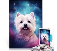 Puzzles pour Adultes 1000 pièces West Highland Chien Blanc Difficile Jeu éducatif pour Anniversaire, Noël 10,27 po x 14,96 po