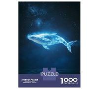 Puzzles pour Adultes 1000 Pièces Whale in The Night Sky Puzzle Jeux Relaxants Difficile, Difficile, Stimulant À Terminer 52x38cm/1000pcs