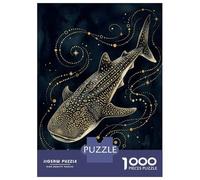 Puzzles pour Adultes 1000 Pièces Whale Shark in Starry Night Puzzle pour Adolescents Assemblage De Motifs Interaction Parent-Enfant Jeu Au Design Soigné 70x50cm/1000pcs