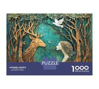 Puzzles pour Adultes 1000 Pièces Whimsical Forest Wall Art Puzzle Détente Jeux Défi Difficile Cadeau Anti-Stress 38x26cm/1000pcs