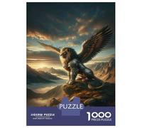 Puzzles pour Adultes 1000 Pièces Winged Lion Statue for Sale Puzzles pour Adolescents Vacances À La Maison Tuer Le Temps Stimuler Le Cerveau Cadeaux d'anniversaire Et De Noël Uniques 38x26cm/1000pcs