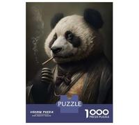 Puzzles pour Adultes 1000 Pièces Wisdom of The Panda Puzzle Détente Jeux Défi Difficile Cadeau Anti-Stress 52x38cm/1000pcs