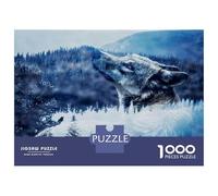 Puzzles pour Adultes 1000 Pièces Wolf and Forest Puzzles pour Adultes Jeu Manuel Anti-Stress Cadeaux De Réduction du Stress 52x38cm/1000pcs