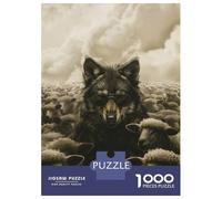 Puzzles pour Adultes 1000 Pièces Wolf in Disguise Sheeps Puzzle pour Adultes Jeu De Réflexion Améliorez Votre Mémoire Activités Amusantes À La Maison, 70x50cm/1000pcs