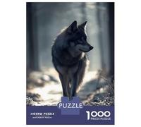 Puzzles pour Adultes - 1000 Pièces Wolf in Winter Forest Puzzle pour Adultes - Jeu De Réflexion Amusant Et Humoristique - Difficile Et Stimulant 52x38cm/1000pcs