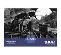 Puzzles pour Adultes 1000 Pièces Wolf Moon Night Puzzles pour Adolescents Découpe De Précision Difficulté Et Défi Cadeaux d'anniversaire Et Cadeaux Uniques 38x26cm/1000pcs