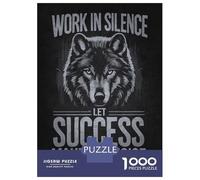 Puzzles pour Adultes 1000 Pièces Wolf Work Hard in Silence Puzzle Adulte Jeux Relaxants Décoration Parfaite Cadeaux Et Anniversaires Uniques 70x50cm/1000pcs