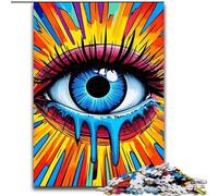 Puzzles pour Adultes 1000 pièces Yeux colorés Jouets éducatifs et Amusants Activités à la Maison, Cadeau d'anniversaire, Cadeaux de Voyage 50x75cm