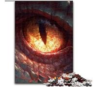 Puzzles pour Adultes 1000 pièces Yeux de Dragon fantastiques, Casse-tête pour décoration Murale, Cadeaux d'anniversaire et de Noël Uniques pour Les 14 Ans (Taille 26x38cm)