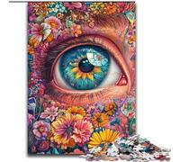 Puzzles pour Adultes 1000 pièces Yeux de Fleurs, Jouets éducatifs, Jeux Anti-Stress, Interaction Parent-Enfant (Taille 50x75cm)