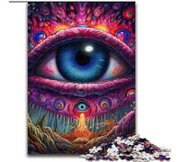 Puzzles pour Adultes 1000 pièces Yeux psychédéliques Idéal pour Les Adolescents et Les collectionneurs, Cadeau de Voyage, Activité familiale (Taille : 26x38cm)
