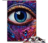 Puzzles pour Adultes 1000 pièces, Yeux psychédéliques, Jeu décoratif Stimulant pour Le Cerveau, Jouet interactif Familial (Taille : 26x38cm)