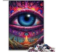 Puzzles pour Adultes 1000 pièces Yeux psychédéliques Puzzle Activité de Liaison familiale, Cadeau Unique pour Les Vacances et Les Anniversaires (Taille : 50x75cm)