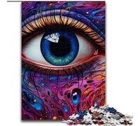 Puzzles pour Adultes 1000 pièces Yeux psychédéliques Puzzle Jeu Adulte Cadeau Jeu interactif Familial Défi cérébral Cadeau (Taille : 50x75cm)