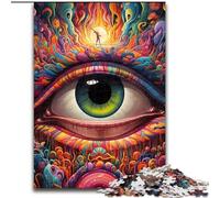 Puzzles pour Adultes 1000 pièces Yeux psychédéliques Puzzle Un Casse-tête Stimulant pour Les Adolescents, Parfait pour la décoration intérieure ou comme Cadeau (Taille : 26x38cm)