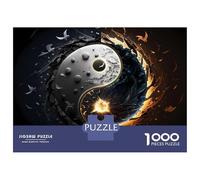 Puzzles pour Adultes 1000 Pièces Yin and Yang Balance Puzzles pour Adolescents Anti-Stress Défi Éducatif Cadeaux De Noël Et d'anniversaire 52x38cm/1000pcs