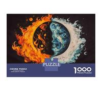 Puzzles pour Adultes 1000 Pièces Yin Yang Wall Art Decor Puzzle Détente Jeux Défi Difficile Cadeau Anti-Stress 52x38cm/1000pcs